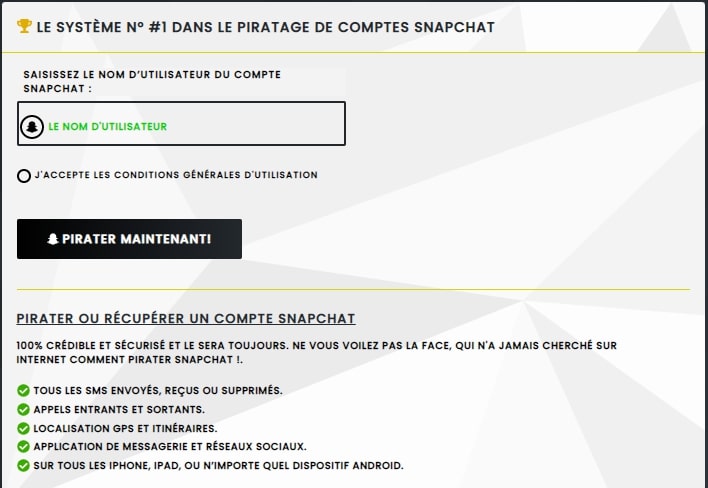 site pour pirater un compte snapchat