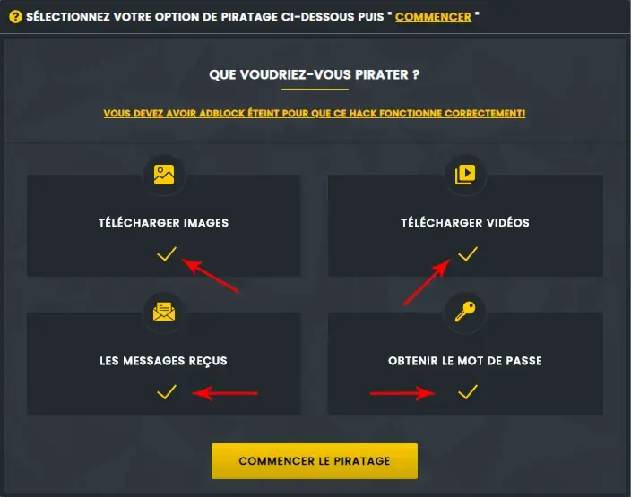 les options de snapchat que vous voulez pirater