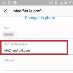 nom d'utilisateur Instagram