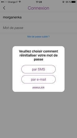 Réinstaller votre mot de passe snapchat